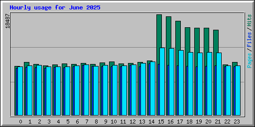 Hourly usage for June 2025