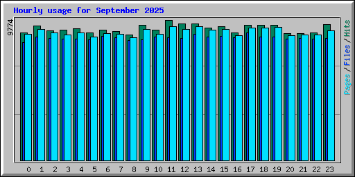 Hourly usage for September 2025