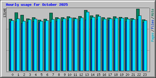 Hourly usage for October 2025